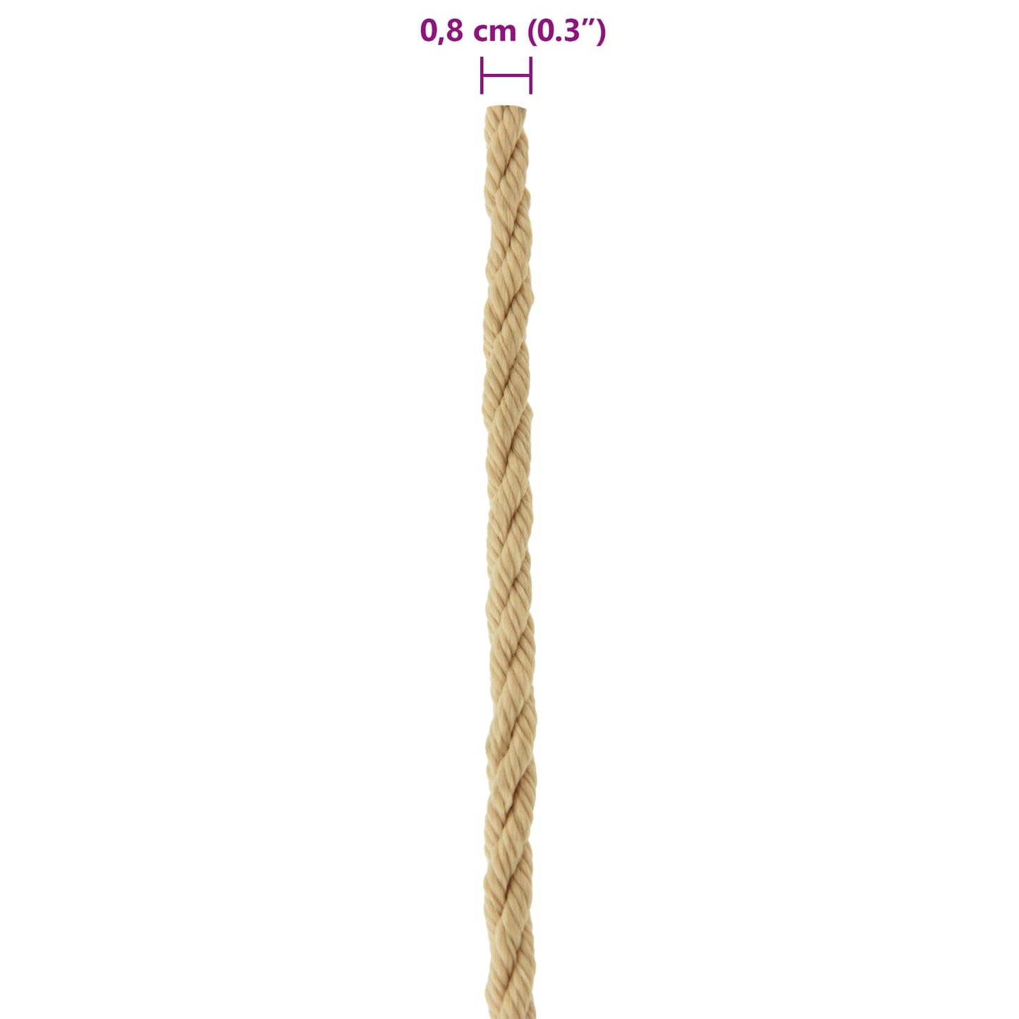 Corda da Barca 250 m 0.8 Naturale PP | homemem39