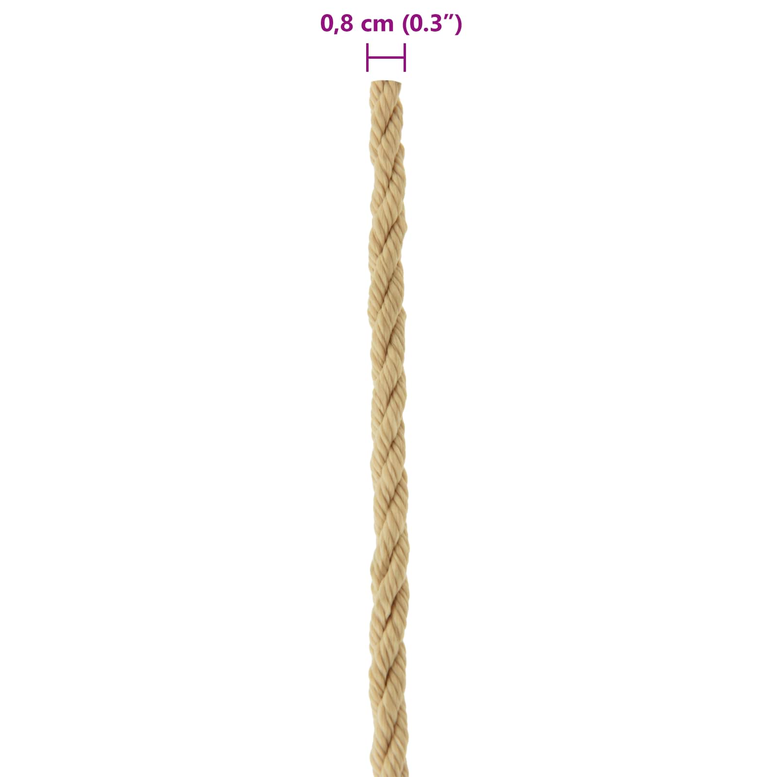Corda da Barca 250 m 0.8 Naturale PP | homemem39