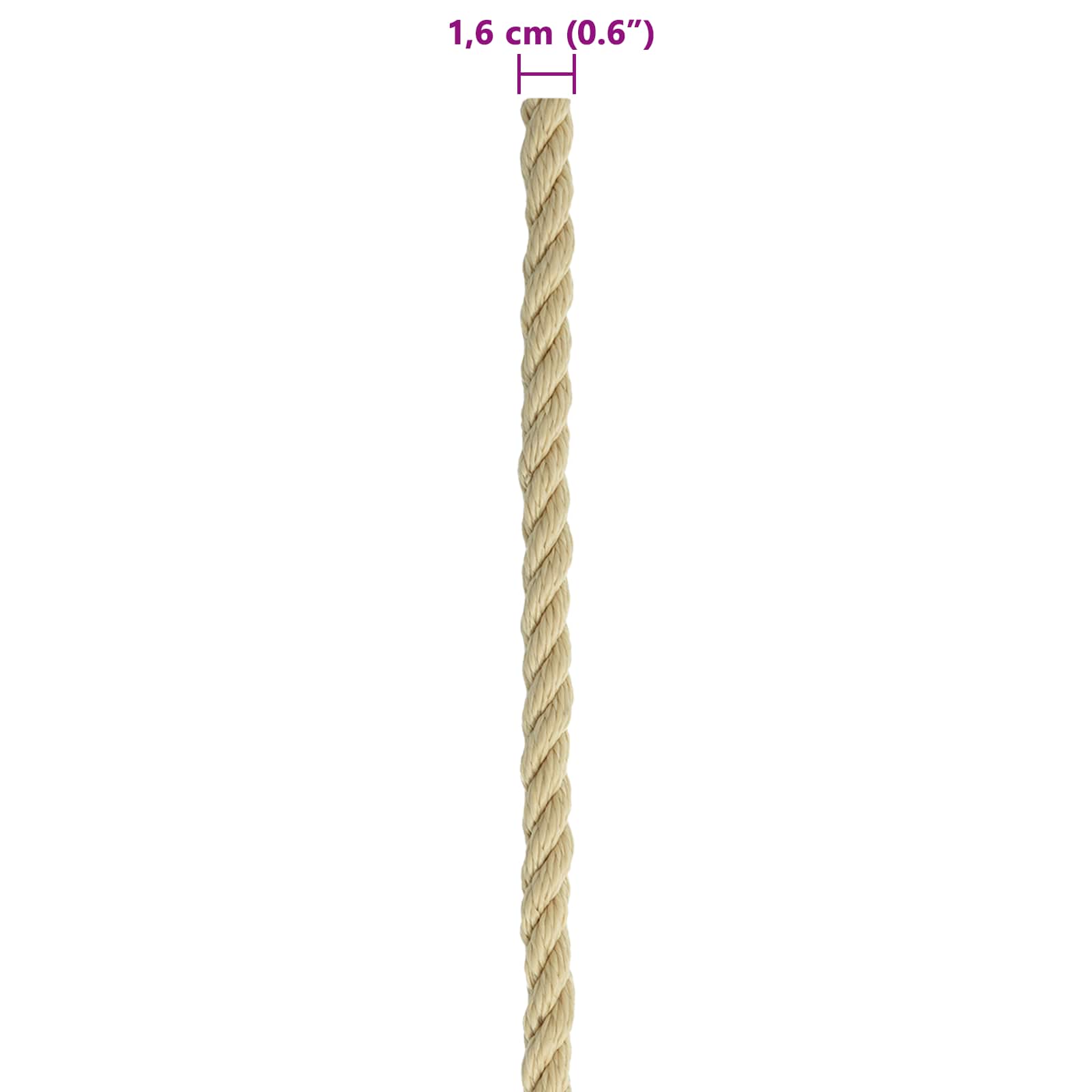 Corda da Barca 25 m 1.6 Naturale PP | homemem39