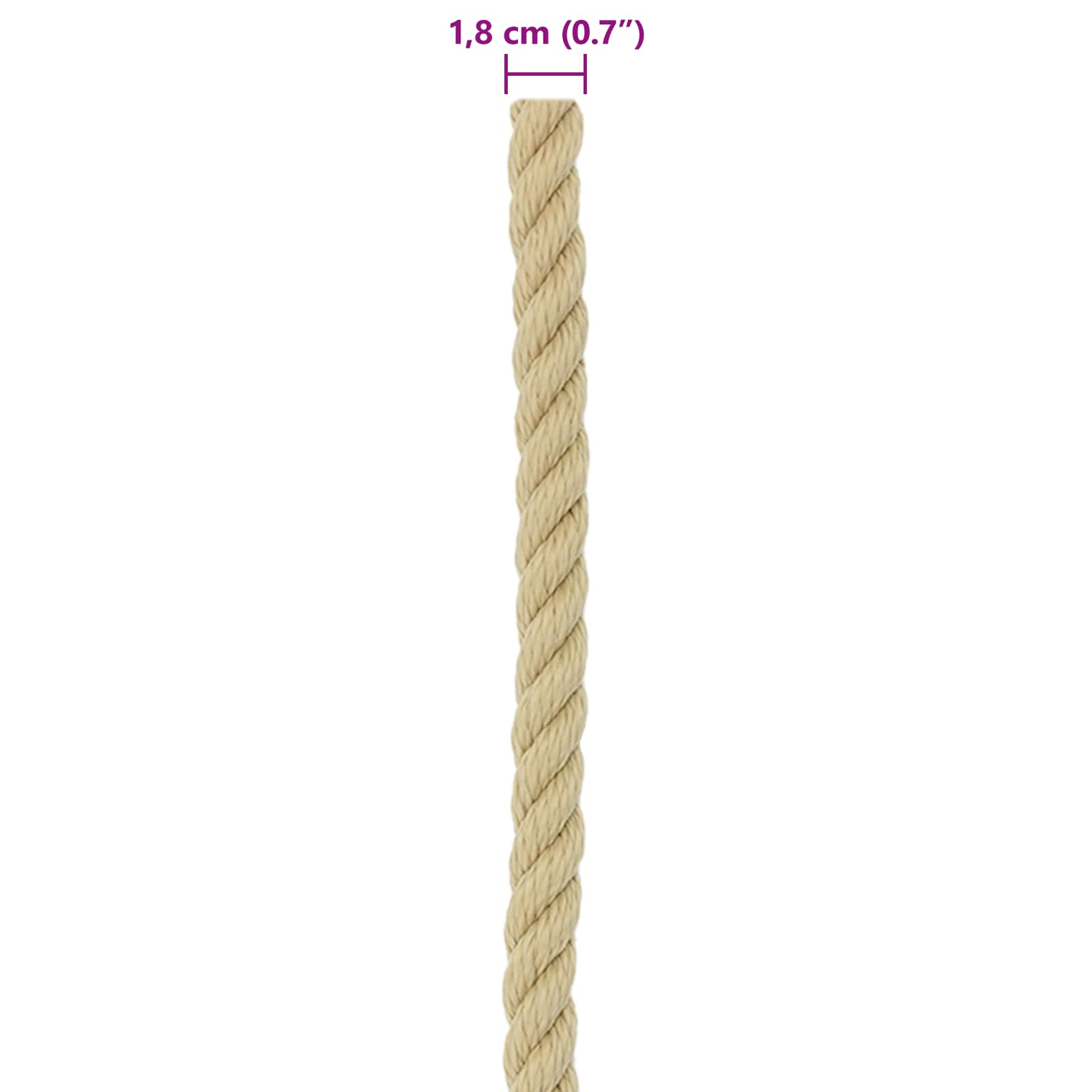 Corda da Barca 25 m 1.8 Naturale PP | homemem39