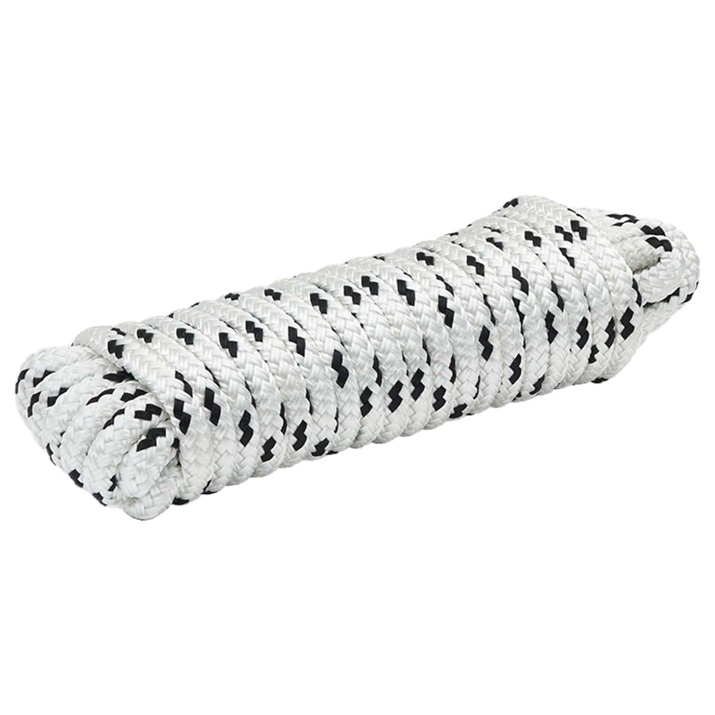 Corda da Barca 6 m 2 Bianco e Nero Poliestere | homemem39