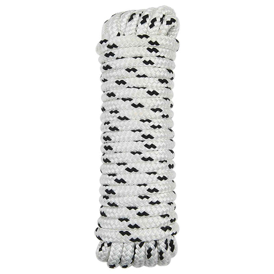 Corda da Barca 12 m 2 Bianco e Nero Poliestere | homemem39