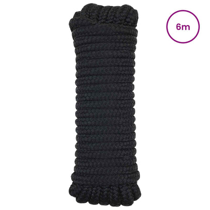 Corda da Barca 6 m 2 Nero Poliestere | homemem39