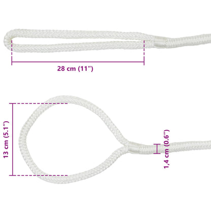 Corda da Barca 9 m 1.4 Bianco Poliestere | homemem39