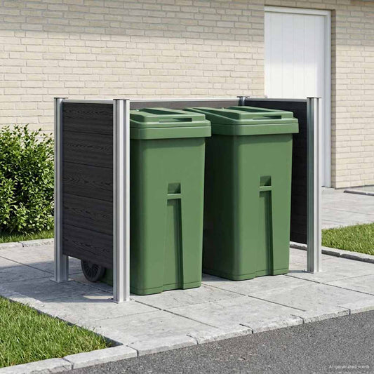 Recinzione Contenitore per Rifiuti Grigio 161 x 85 x 115 cm | homemem39