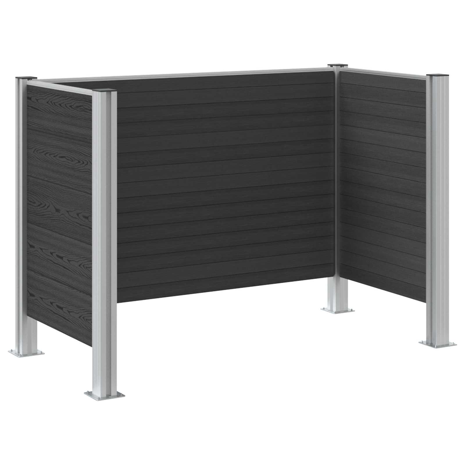 Recinzione Contenitore per Rifiuti Grigio 161 x 85 x 115 cm | homemem39