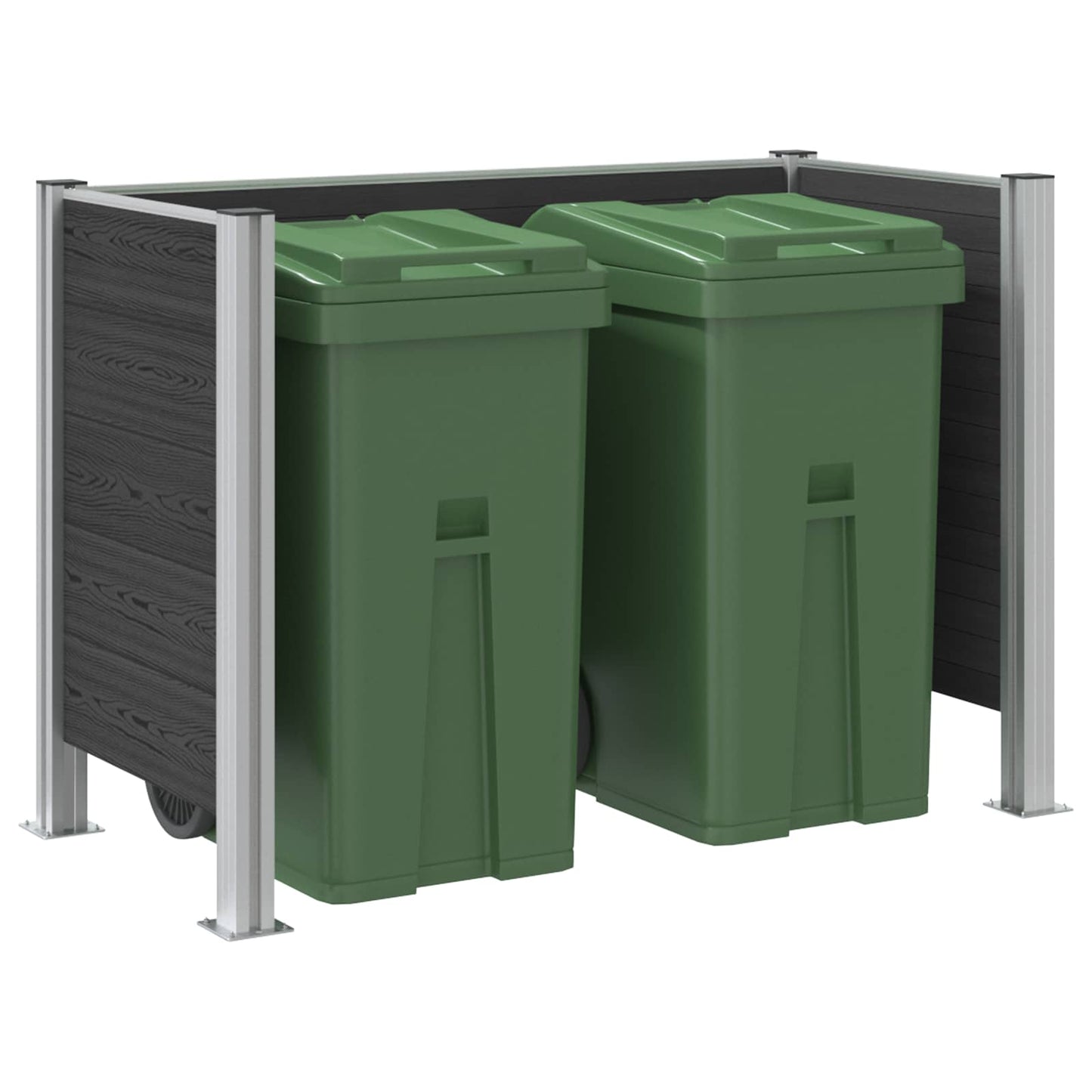 Recinzione Contenitore per Rifiuti Grigio 161 x 85 x 115 cm | homemem39