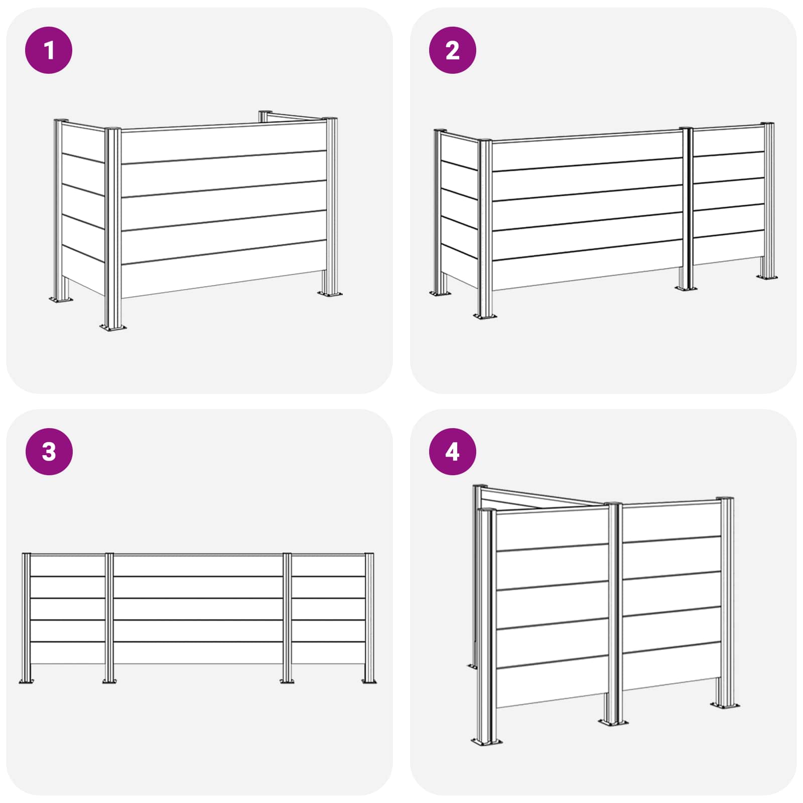 Recinzione Contenitore per Rifiuti Grigio 161 x 85 x 115 cm | homemem39