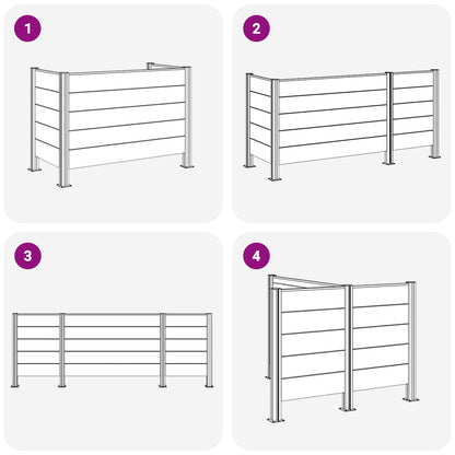 Recinzione Contenitore per Rifiuti Grigio 161 x 85 x 115 cm | homemem39