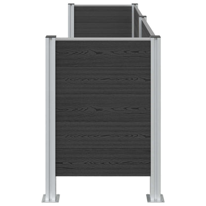 Recinzione Contenitore per Rifiuti Grigio 237 x 85 x 115 cm