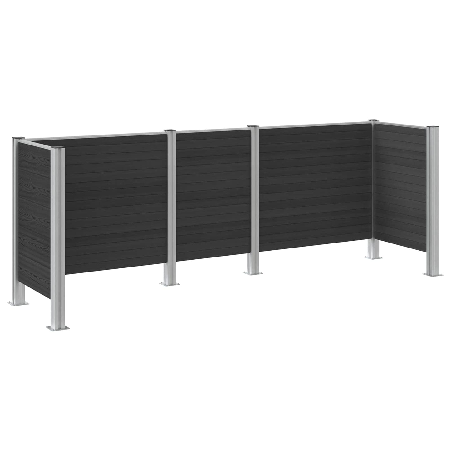 Recinzione Contenitore per Rifiuti Grigio 315 x 85 x 115 cm | homemem39