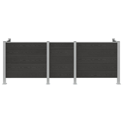 Recinzione Contenitore per Rifiuti Grigio 315 x 85 x 115 cm | homemem39