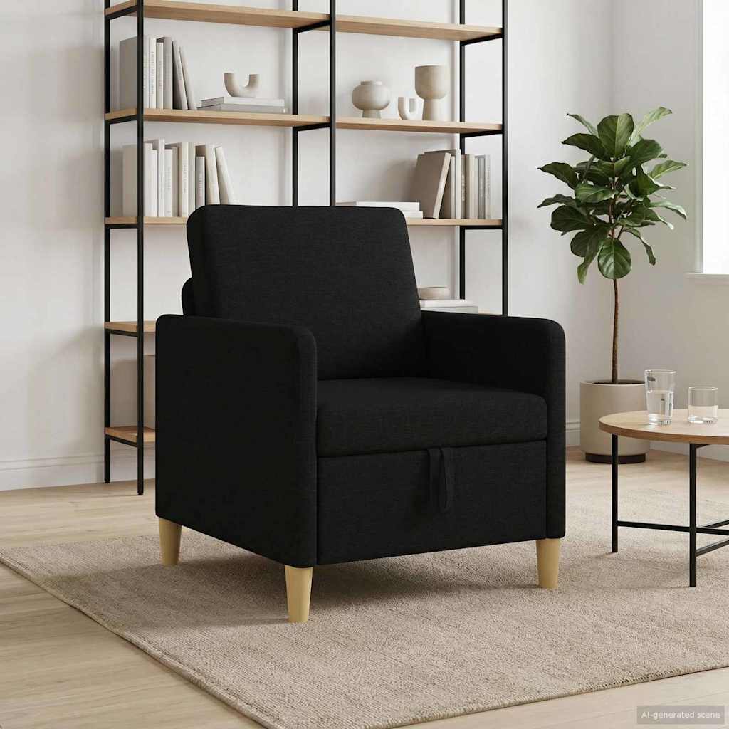 Divano con Storage Nero 72 x 78 x 87 cm Poliestere | homemem39