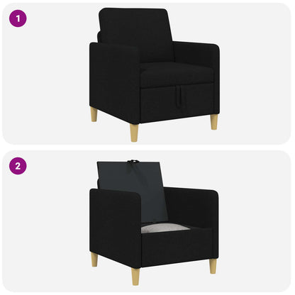 Divano con Storage Nero 72 x 78 x 87 cm Poliestere | homemem39