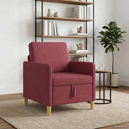 Divano con Storage Rosso Vino 72 x 78 x 87 cm Poliestere | homemem39