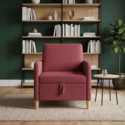 Divano con Storage Rosso Vino 72 x 78 x 87 cm Poliestere | homemem39