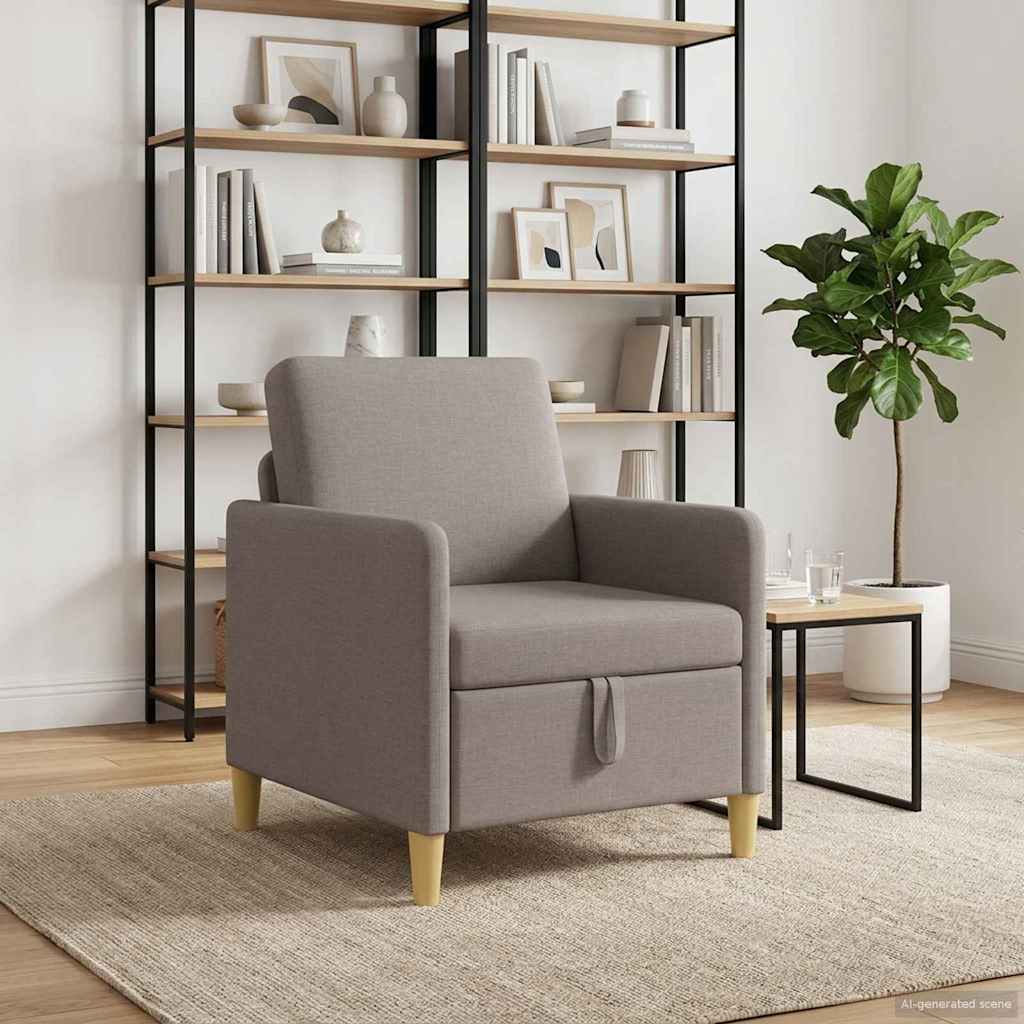 Divano con Storage Tortora 72 x 78 x 87 cm Poliestere | homemem39