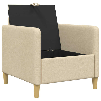 Divano con Storage Crema 72 x 78 x 87 cm Poliestere | homemem39