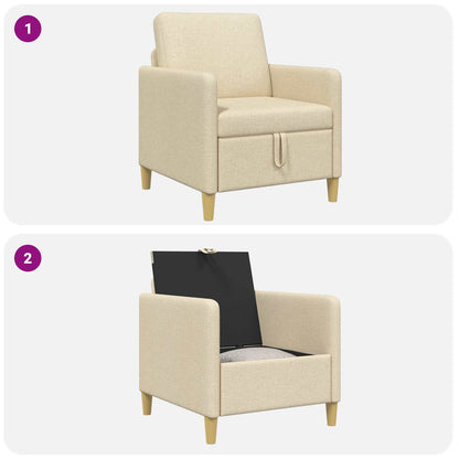 Divano con Storage Crema 72 x 78 x 87 cm Poliestere | homemem39