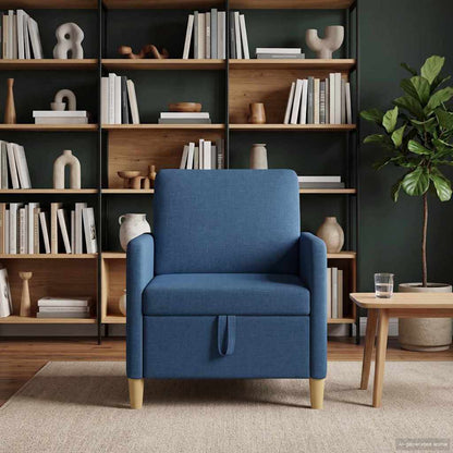 Divano con Storage Blu 72 x 78 x 87 cm Poliestere | homemem39
