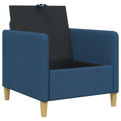 Divano con Storage Blu 72 x 78 x 87 cm Poliestere | homemem39