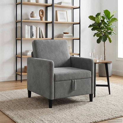 Divano con Storage Grigio Scuro 72 x 78 x 87 cm Poliestere | homemem39