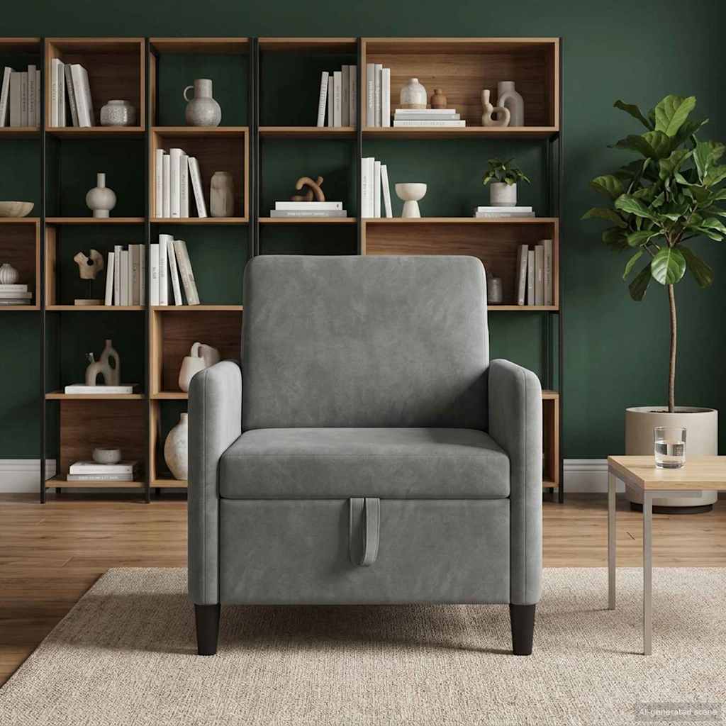 Divano con Storage Grigio Scuro 72 x 78 x 87 cm Poliestere | homemem39