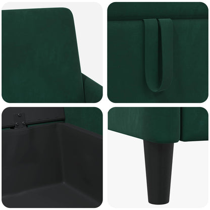 Divano con Storage Verde Scuro 72 x 78 x 87 cm Poliestere | homemem39