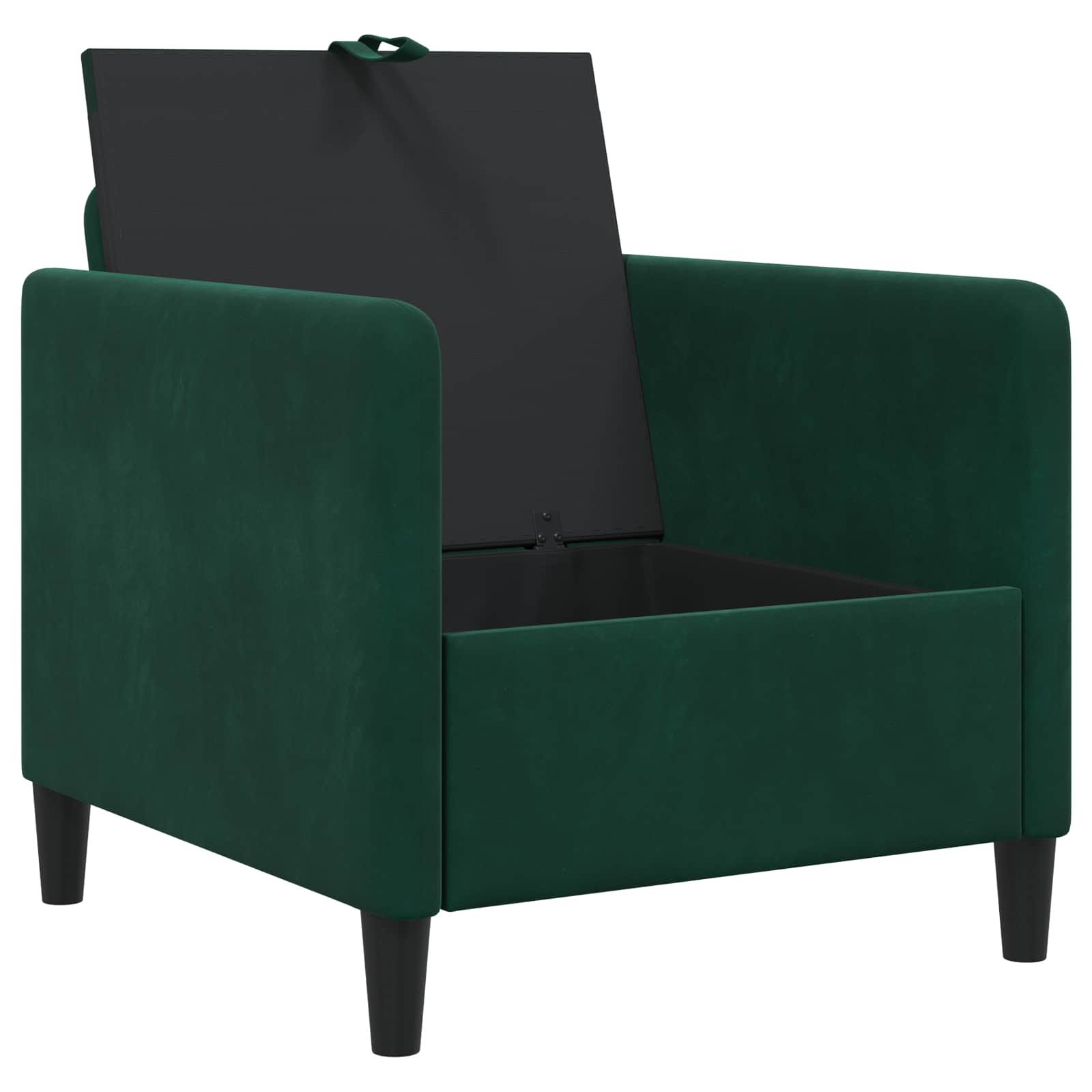 Divano con Storage Verde Scuro 72 x 78 x 87 cm Poliestere | homemem39
