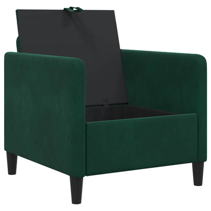 Divano con Storage Verde Scuro 72 x 78 x 87 cm Poliestere | homemem39