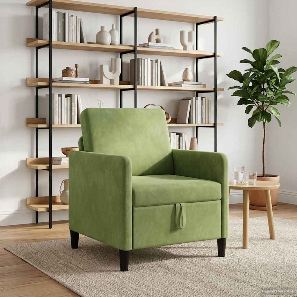 Divano con Storage Verde chiaro 72 x 78 x 87 cm Poliestere | homemem39