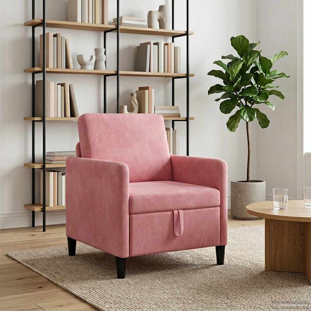 Divano con Storage Rosa 72 x 78 x 87 cm Poliestere | homemem39