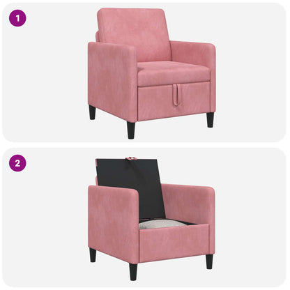 Divano con Storage Rosa 72 x 78 x 87 cm Poliestere | homemem39