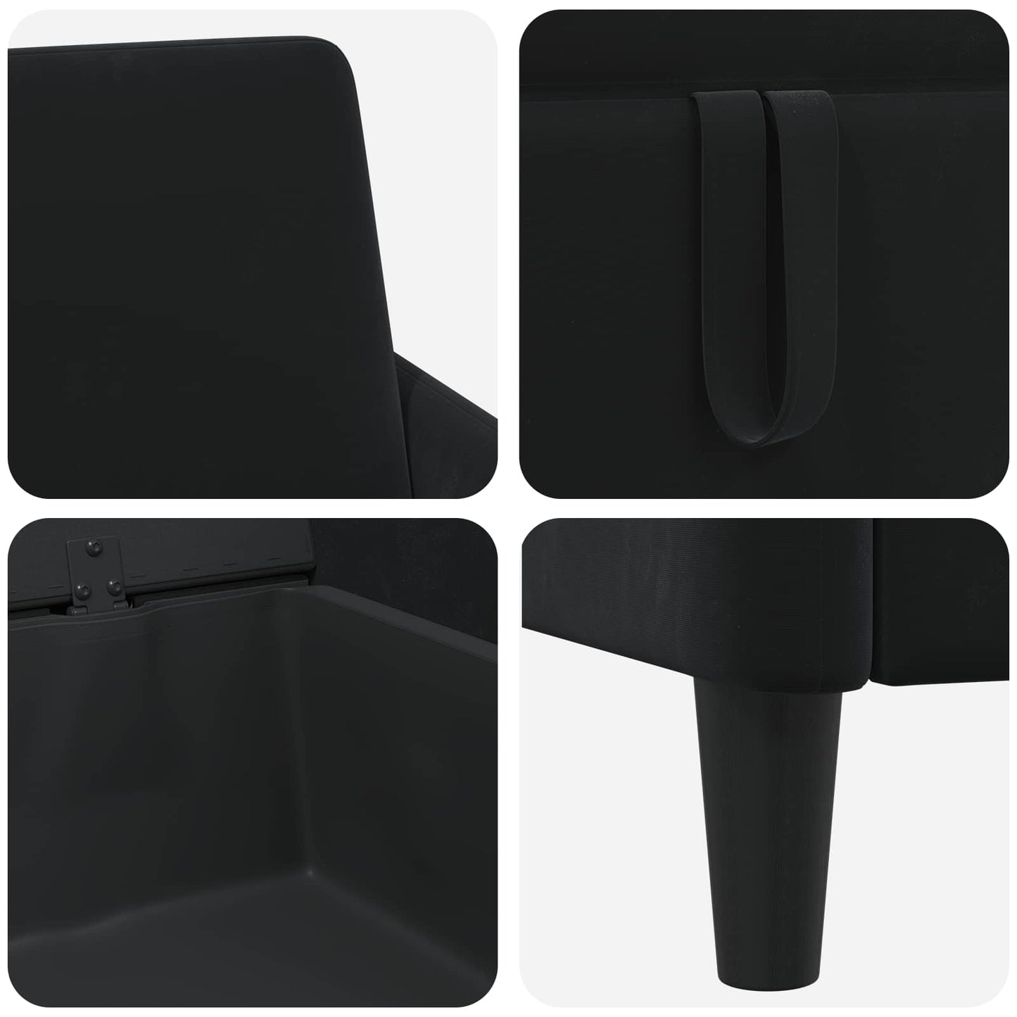Divano con Storage Nero 72 x 78 x 87 cm Poliestere | homemem39