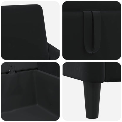Divano con Storage Nero 72 x 78 x 87 cm Poliestere | homemem39