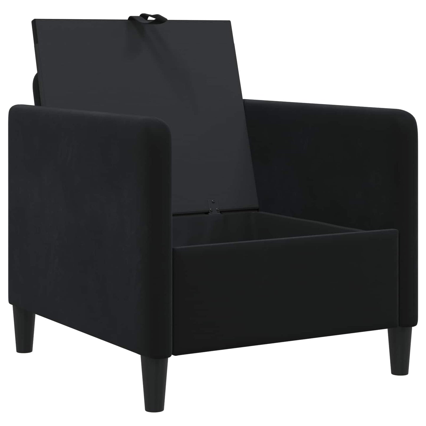 Divano con Storage Nero 72 x 78 x 87 cm Poliestere | homemem39