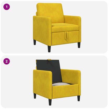 Divano con Storage Giallo 72 x 78 x 87 cm Poliestere | homemem39