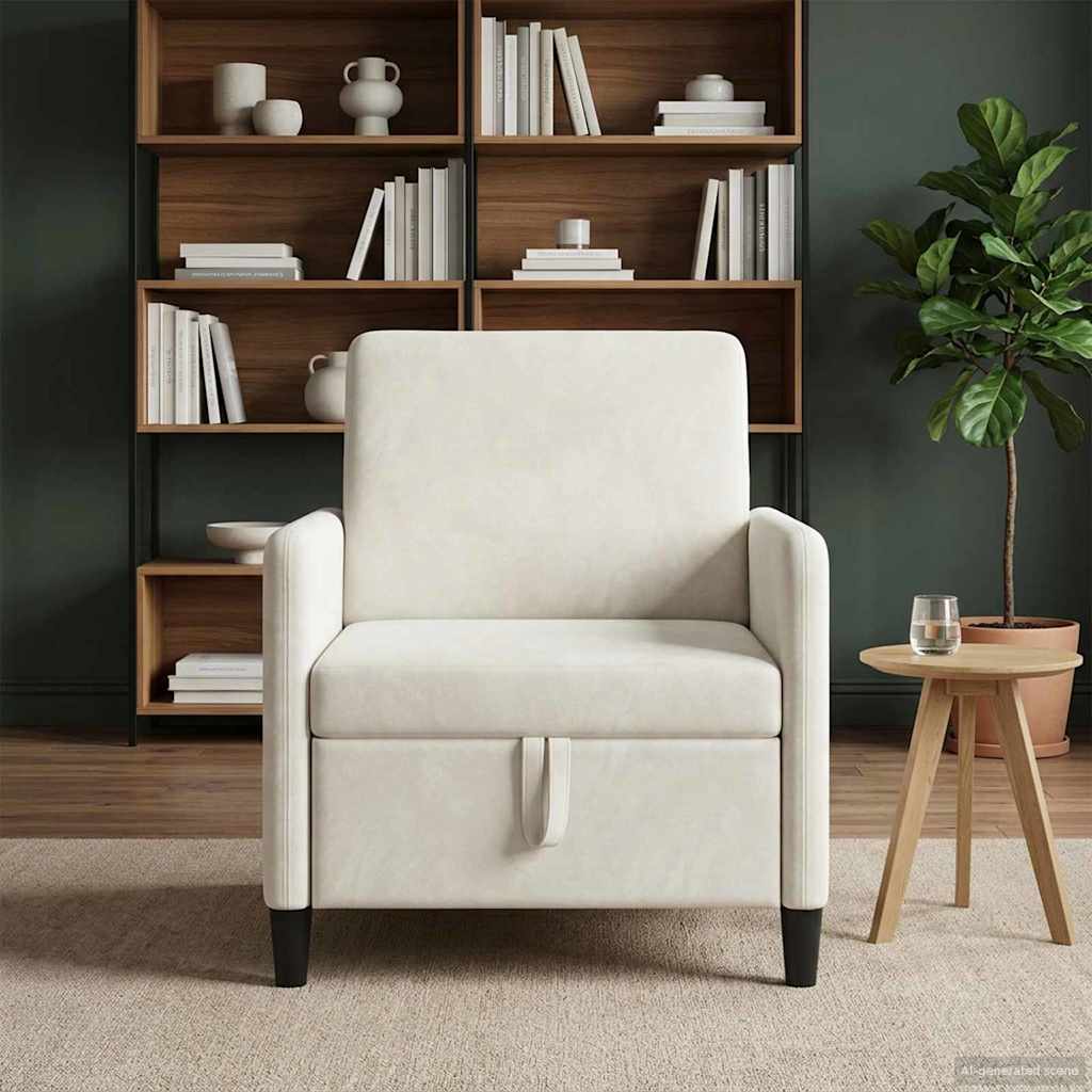 Divano con Storage Crema 72 x 78 x 87 cm Poliestere | homemem39
