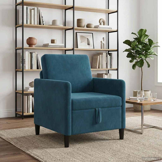 Divano con Storage Blu 72 x 78 x 87 cm Poliestere