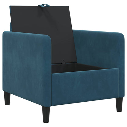 Divano con Storage Blu 72 x 78 x 87 cm Poliestere | homemem39