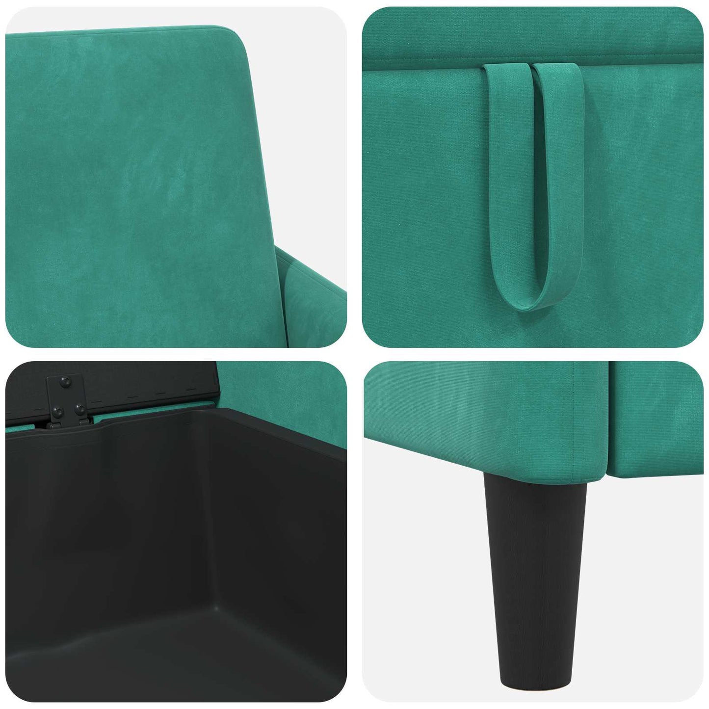 Divano con Storage Turchese 72 x 78 x 87 cm Poliestere | homemem39