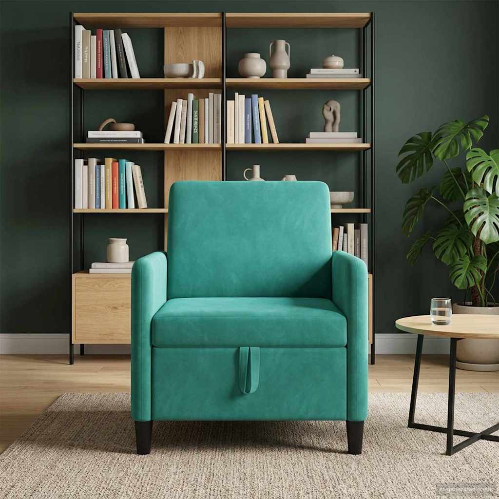 Divano con Storage Turchese 72 x 78 x 87 cm Poliestere | homemem39