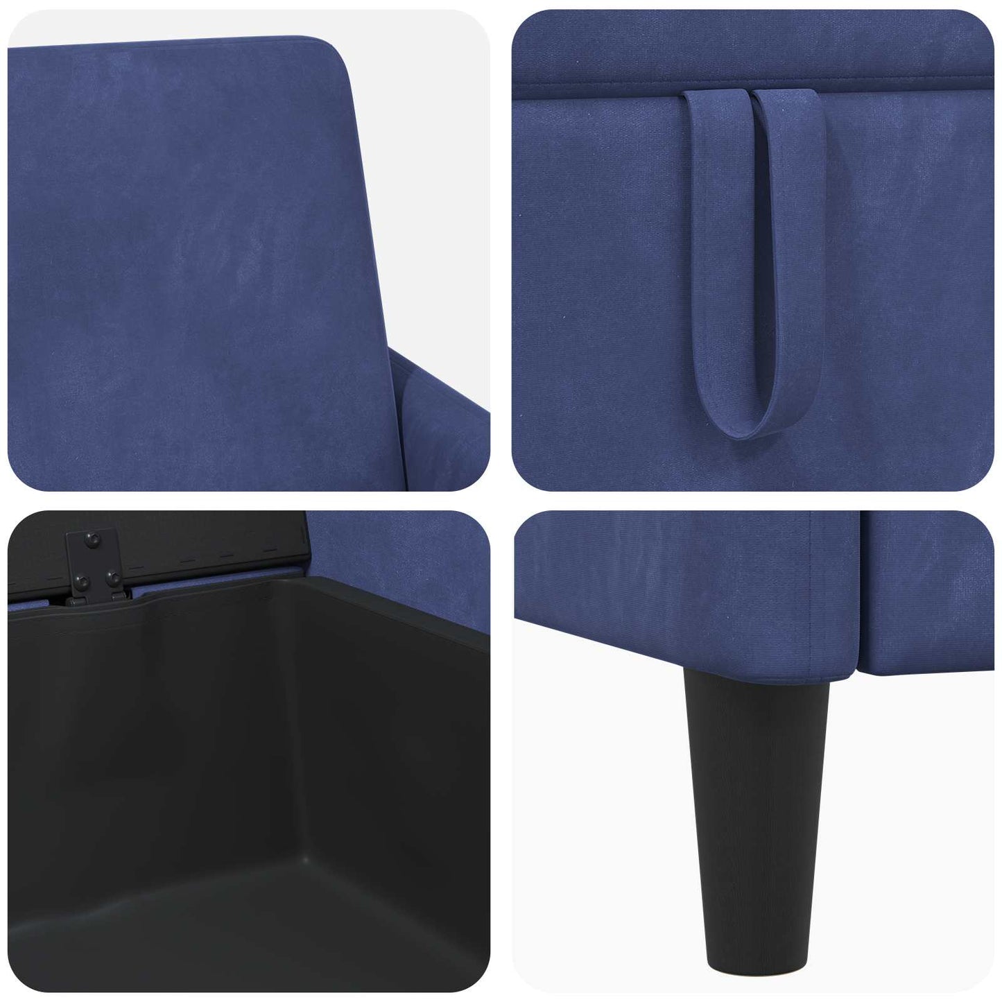 Divano con Storage Blu Polizia 72 x 78 x 87 cm Poliestere | homemem39