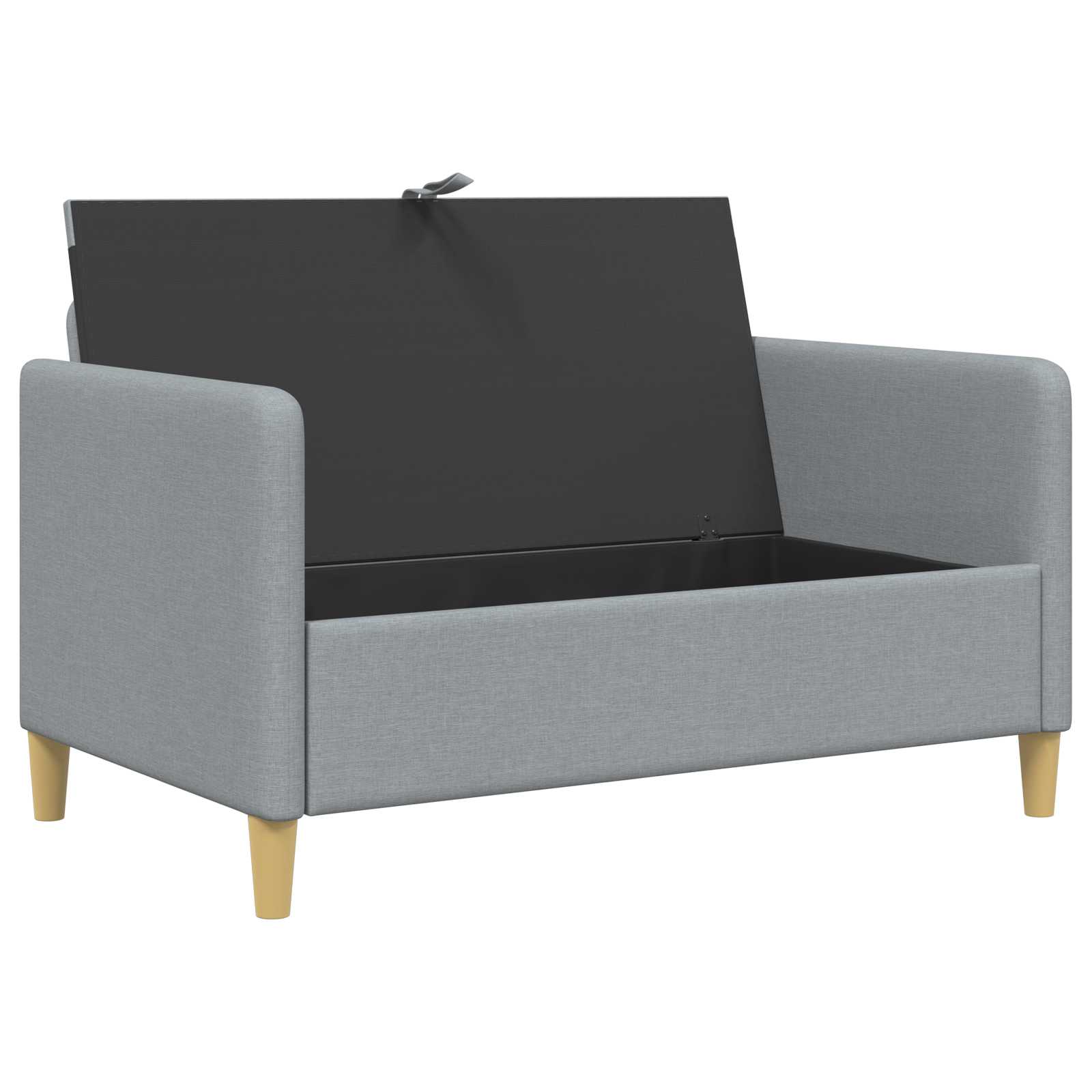 Divano con Storage Grigio Chiaro 122 x 78 x 87 cm Poliestere | homemem39
