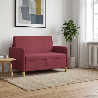 Divano con Storage Rosso Vino 122 x 78 x 87 cm Poliestere | homemem39