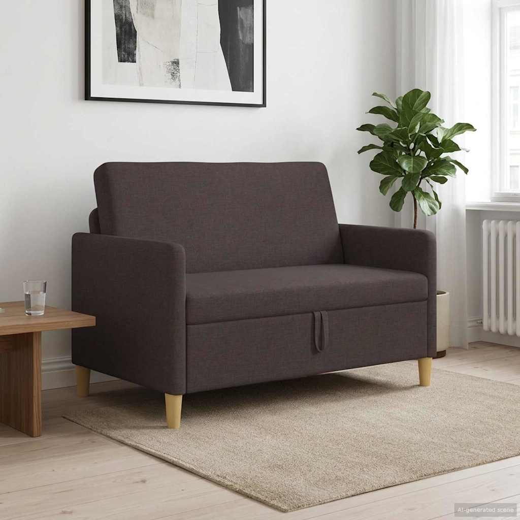 Divano con Storage Marrone Scuro 122 x 78 x 87 cm Poliestere | homemem39