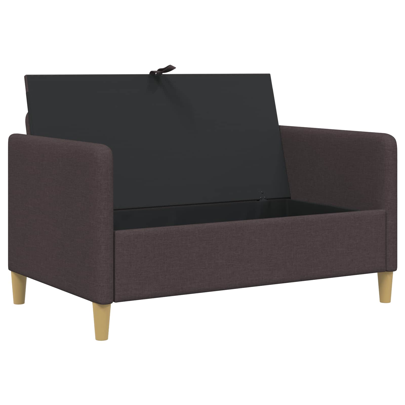 Divano con Storage Marrone Scuro 122 x 78 x 87 cm Poliestere | homemem39