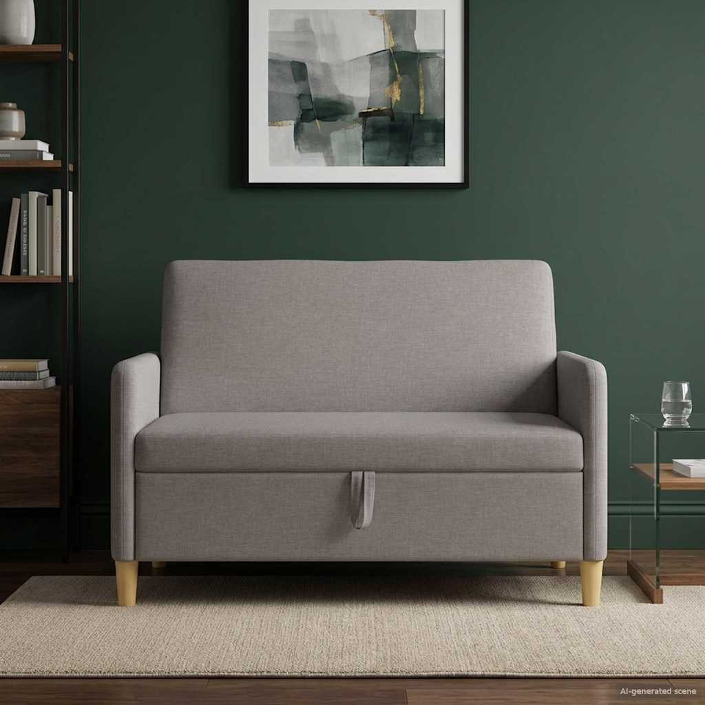 Divano con Storage Tortora 122 x 78 x 87 cm Poliestere