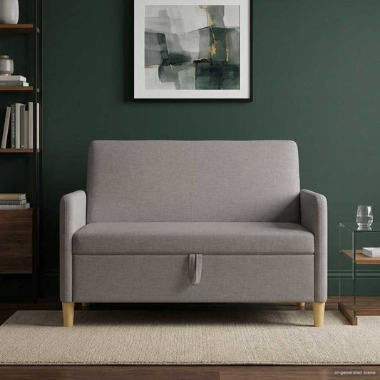 Divano con Storage Tortora 122 x 78 x 87 cm Poliestere
