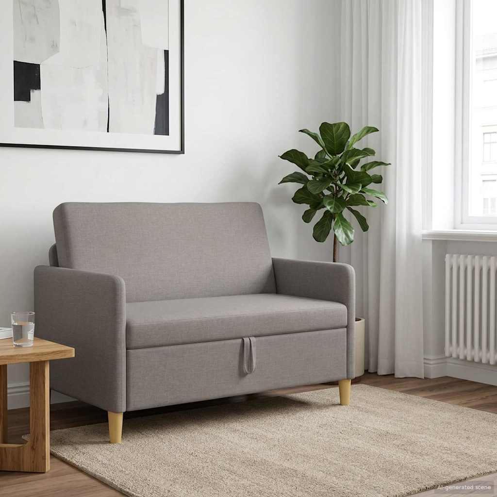 Divano con Storage Tortora 122 x 78 x 87 cm Poliestere | homemem39